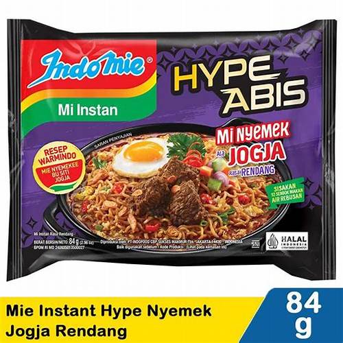 10 PCS - Indomie Hypeabis Mi Nyemek Jogja Rasa Rendang 84gr