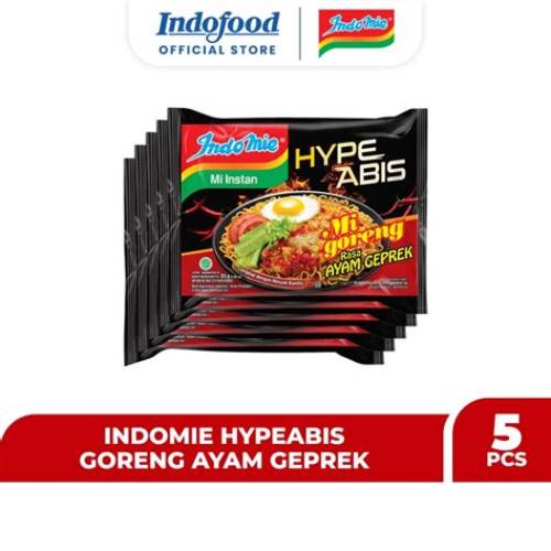 5 PCS - Indomie HypeAbis Ayam Geprek 85 Gr