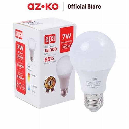 AZKO APA Bohlam LED Standard Cool Daylight E27 - Putih Light Bulb Lampu Bohlam Bulb Listrik Electric Lighting Globe Replacement Lamp