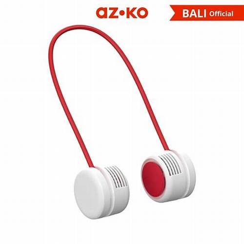 AZKO APA Kipas Angin Leher Rechargeable 2-in-1 - Merah Neck Fan Kipas Leher Bladeless Fan Pendingin Portable