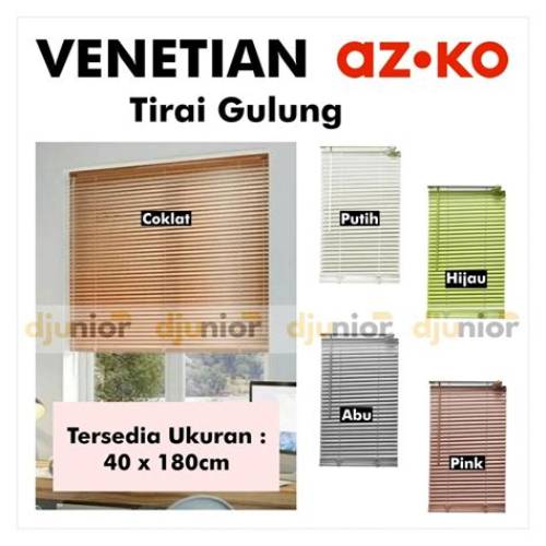 AZKO Forhom Venetian Blind 40x180 cm Horizontal Blind Window Slats Kerai Jendela Slatted Shade Tirai Bilah