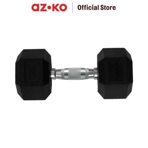 AZKO Kinetic Dumbbell Karet Hexagonal - Hitam Hand Weight Beban Genggam Gym Dumbbell Free Weight Barbel Tangan Dumbell Stel