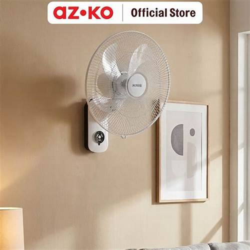 AZKO Kris Kipas Angin Dinding Dengan Remote 16 Inch 50 Watt - Putih Wall Fan Kipas Tembok Fan Dinding Sirkulasi Udara