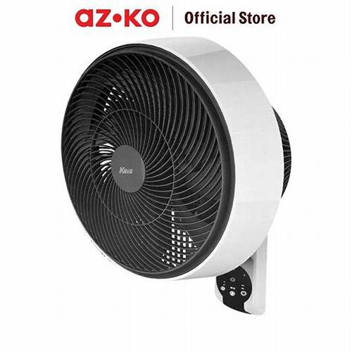 AZKO Kris Kipas Angin Dinding Dengan Remote 65 Watt - Putih Wall Fan Kipas Tembok Fan Dinding Sirkulasi Udara