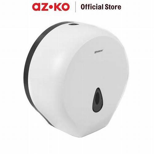 AZKO Krisbow Dispenser Tisu Toilet Roll Jumbo Cd8002A - Putih Tempat Roll Holder Toilet Gantungan Tisu Rak Toilet