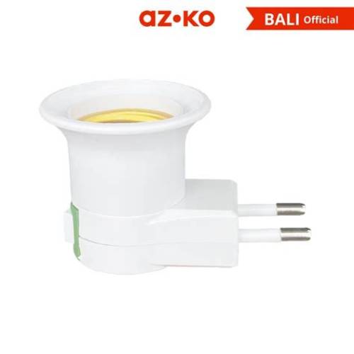 AZKO Krisbow Fitting Lampu E27 Dengan Tombol Switch Soket Bohlam Pencahayaan Rumah Elektrikal