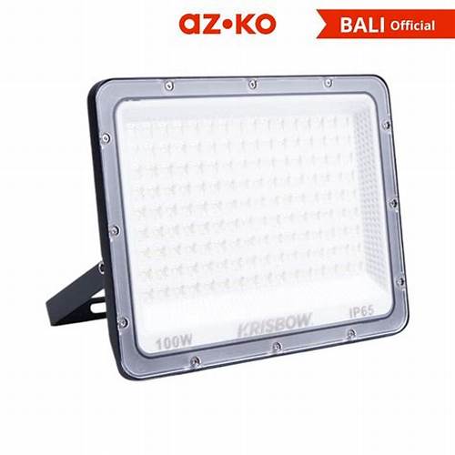 AZKO Krisbow Lampu Sorot LED Smd 100 Watt Cool Daylight Ip65 - Hitam Penerangan Sorot Flood Light Spotlight Outdoor Lampu Fokus