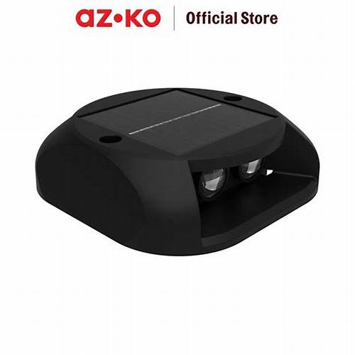 AZKO Krisbow Lampu Taman LED Solar 1 Watt 3000K IP65 - Hitam Penerangan Kebun Garden Light Lampu Halaman Outdoor Light