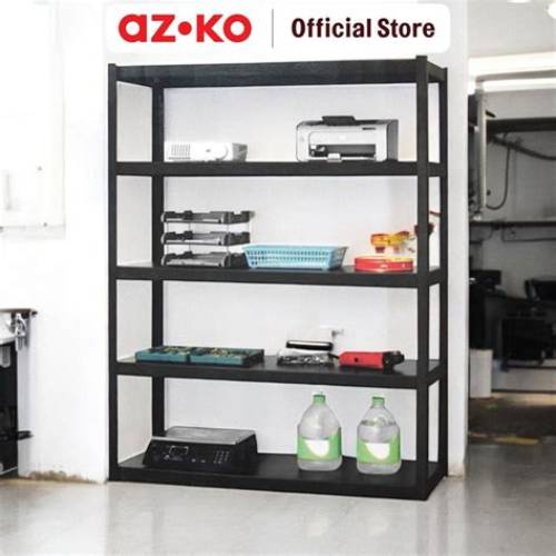 AZKO Krisbow Rak Besi 5 Tingkat 120x45x180 cm Metal Storage Rack Iron Shelf Rak Logam Shelving Unit Steel Organizer