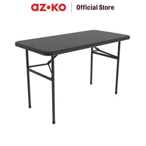 AZKO New Storm Meja Taman Lipat 122x61 cm - Hitam Folding Table Meja Kebun Lipat Table Outdoor Lipat Meja Luar
