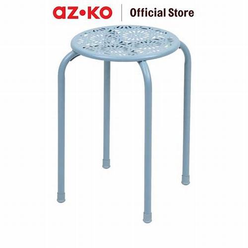 AZKO Soleil Luna Bangku Metal Dining Stool Bangku Dapur Meal Counter Seat Kitchen Seating Stool