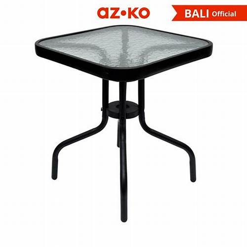 AZKO Soleil Meja Teras Sisi 45 cm - Hitam Patio Table Meja Balkon Table Veranda Meja Santai