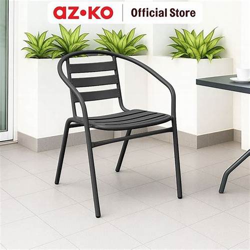AZKO Soleil Neelix Kursi Teras Berlengan Stacking Armchair Chair With Arms Kursi Sandaran Lounge Armchair Seating Chair