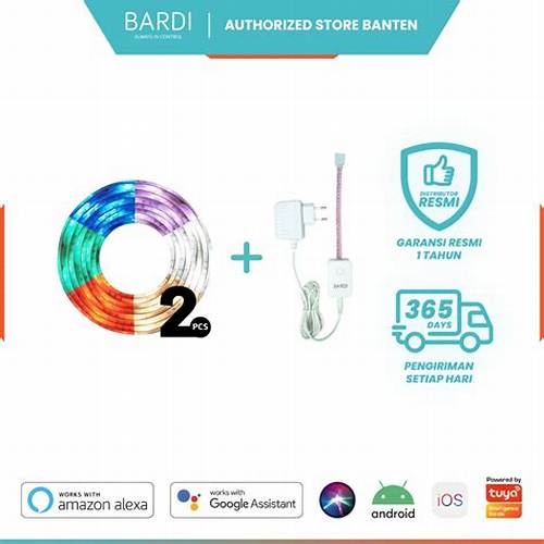 BARDI Smart Bundling 2 LED Strip RGB WW 2M & 1 Adaptor 1A 4M