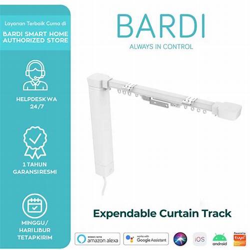 BARDI Smart Expendable Curtain Track and Motor Gorden Otomatis WiFi
