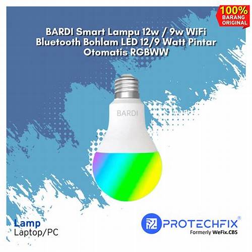 BARDI Smart Lampu 12w / 9w WiFi Bluetooth Bohlam LED Bulb 12 / 9 Watt Pintar Otomatis RGBWW Musik