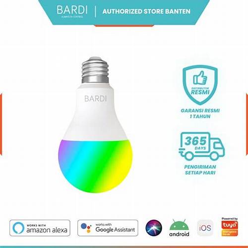 BARDI Smart Light LED Bulb Lampu Pintar 12 Watt RGB WW WiFi Wireless IoT Home Automation