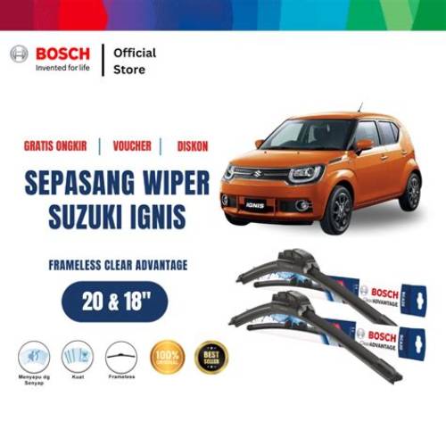 Bosch Sepasang Wiper Mobil Suzuki Ignis Advantage 20 dan 18 Inci
