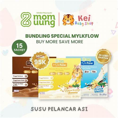COMBO HEMAT - Mom Uung ASI Booster + Susu Mylkflow 15 Sachet - Pelancar ASI Halal BPOM
