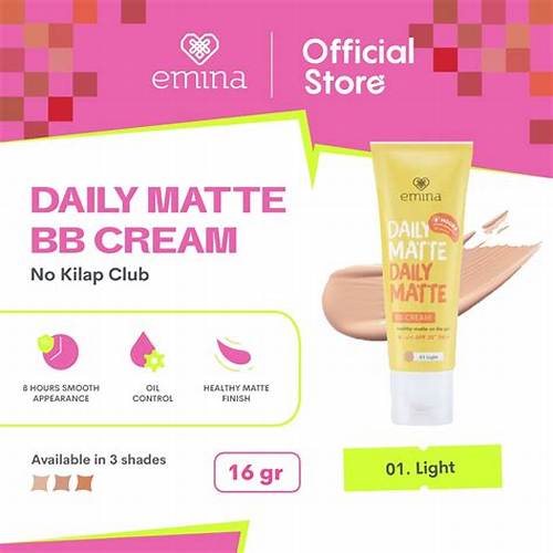 Emina Daily Matte BB Cream 16 g - Melembabkan, Matte Finish, Oil Control