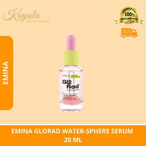 Emina GloRad+ High-Res Bright Glow Water-Sphere Serum - Serum Cerah Glowing Samarkan Dark Spot, dan Hempas Kulit Kusam