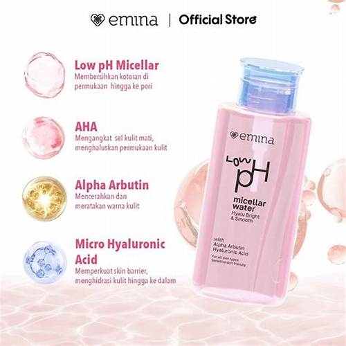 Emina Low pH Micellar Water HyaluBright Smooth Emina Low pH Made Calm Purify | Merah Jingga Official