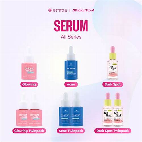 Emina Serum Series - 7% Niacinamide Brightening Mencerahkan Mengurangi Flek Menghaluskan Kulit Meratakan Warna Skincare Kulit Memudarkan Jerawat Perawatan Kulit Cerah Glowing Samarkan Dark Spot BHA Zinc dan Hempas Kulit Kusam emina official store