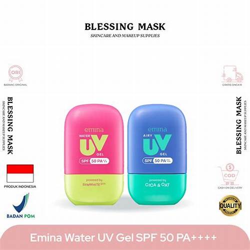 Emina UV Gel Sunscreen SPF 50 PA++++ Series Emina Airy UV Gel Emina Water UV Gel | Merah Jingga