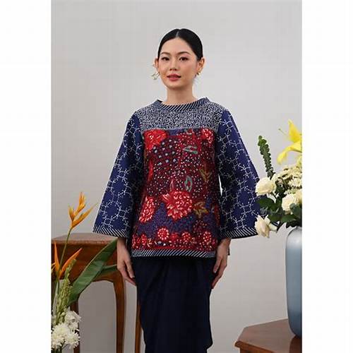 [Exclusive Launch] NONA RARA - Misol Encim T5954, Baju kerja batik blouse wanita modern