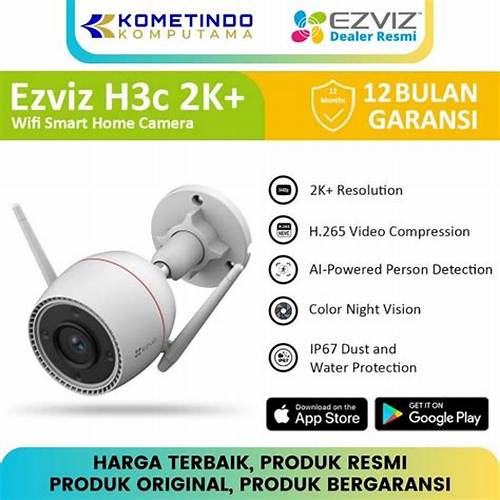 Ezviz H3c 2K+ 4MP Wifi Smart Home IP Camera CCTV Outdoor 1440p - Garansi Resmi 1 Tahun
