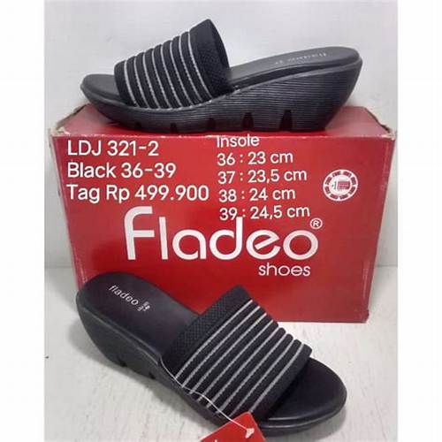 Fladeo H26/LDJ500-2HH/Sandal Wedges Slip-on Wanita [ Wedges Sandals ]