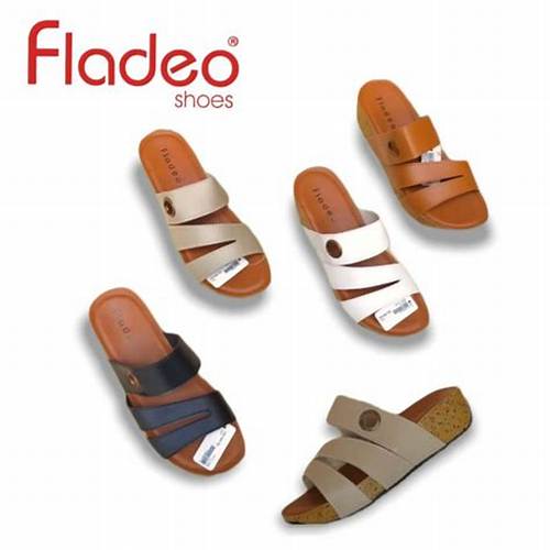 Fladeo K25/LDJ485-2RA/Sandal Wedges Slide Wanita [ Wedges Sandals ]