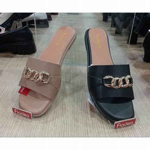 Fladeo K25/LDS747-2TP/Sandal Flat Wanita [ Slipper Sandals ]