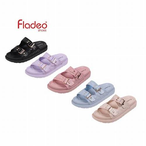 Fladeo L25/LDS755-1PB/Sandal Teplek Slide Wanita [ Slipper Sandals ]