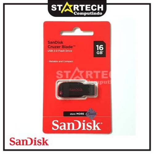 Flashdisk SANDISK 16GB USB 2.0 Cruzer Blade CZ50 - Garansi Resmi 5 Tahun