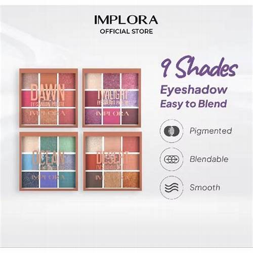 IMPLORA Eyeshadow Palette Dawn | Twilight | Ocean | Desert - 9 Colors