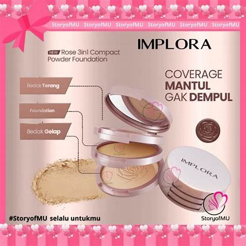 IMPLORA  Rose 3in1 Compact Powder Foundation