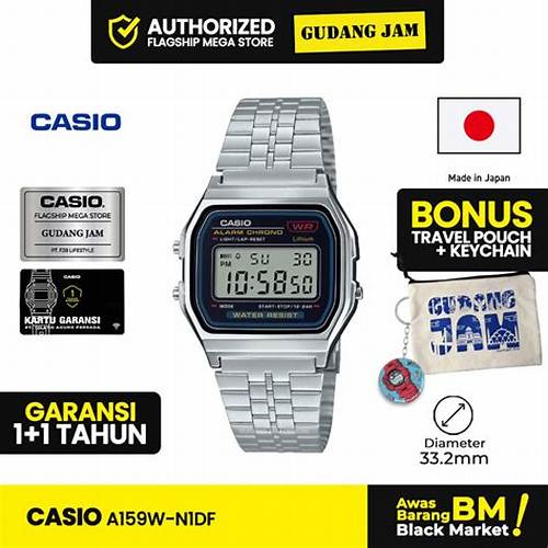 Jam Pria Digital Casio General A159W-N1DF Casio Retro