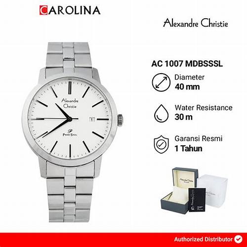 Jam Tangan Pria Alexandre Christie AC 1007 MDBSSSL Silver Dial Stainless Steel Strap