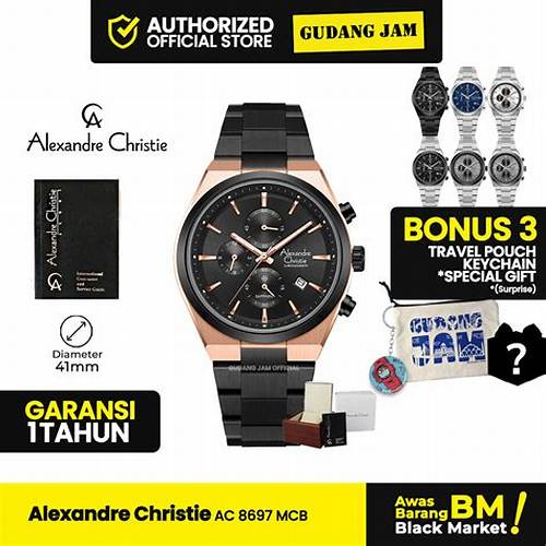 Jam Tangan Pria Alexandre Christie AC 8697 MCB Analog Strap Stainless Steel