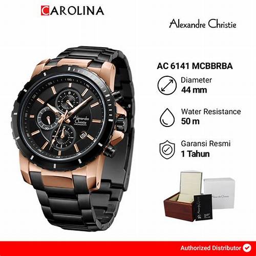 Jam Tangan Pria Alexandre Christie Chronograph AC 6141 MC Stainless Steel Strap