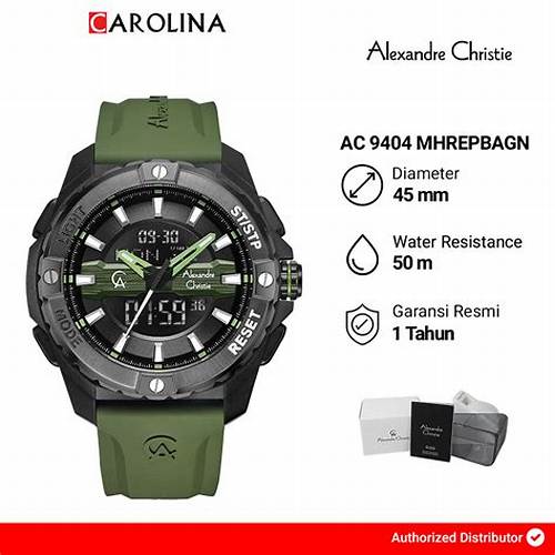 Jam Tangan Pria Alexandre Christie Classic Steel AC 9404 MH Digital Analog Dial Rubber Strap