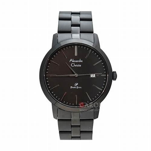 Jam Tangan Pria Alexandre Christie Passion AC 1007 MDBIPBA Black Dial Black Stainless Steel Strap