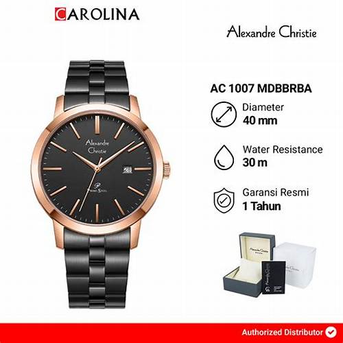 Jam Tangan Pria Alexandre Christie Primo Steel AC 1007 MDBIPBA Black Dial Black Stainless Steel Strap