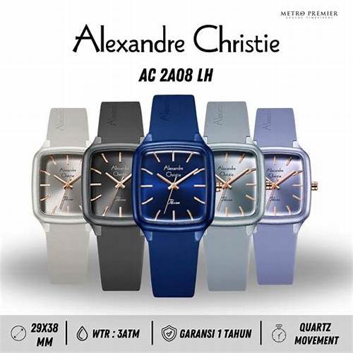 Jam Tangan Wanita Alexandre Christie AC 2A08 LHR Analog Rubber Strap