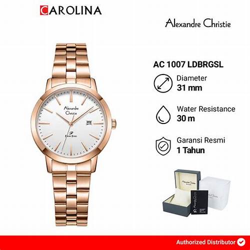 Jam Tangan Wanita Alexandre Christie Primo Steel AC 1007 LDBRGSL Silver Dial Rose Gold Stainless Steel Strap
