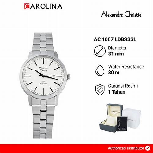 Jam Tangan Wanita Alexandre Christie Primo Steel AC 1007 LDBSSSL Silver Dial Stainless Steel Strap