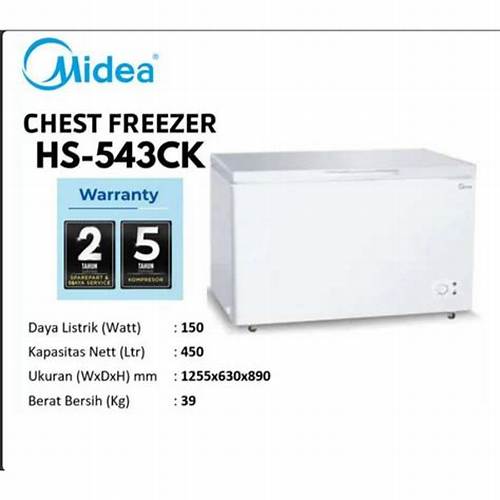 MIDEA Chest Freezer HS-543CK / HS543CK / HS543