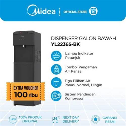 MIDEA Dispenser Galon Bawah Xpress Cooling YL2236S-SS