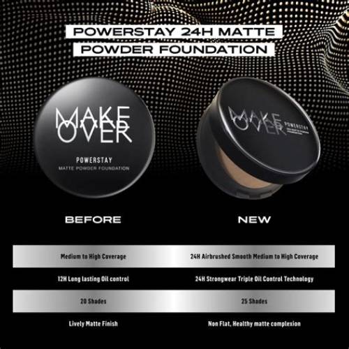 Make Over Powerstay 24H Matte Powder Foundation 10g/Oil Control/Bedak Padat